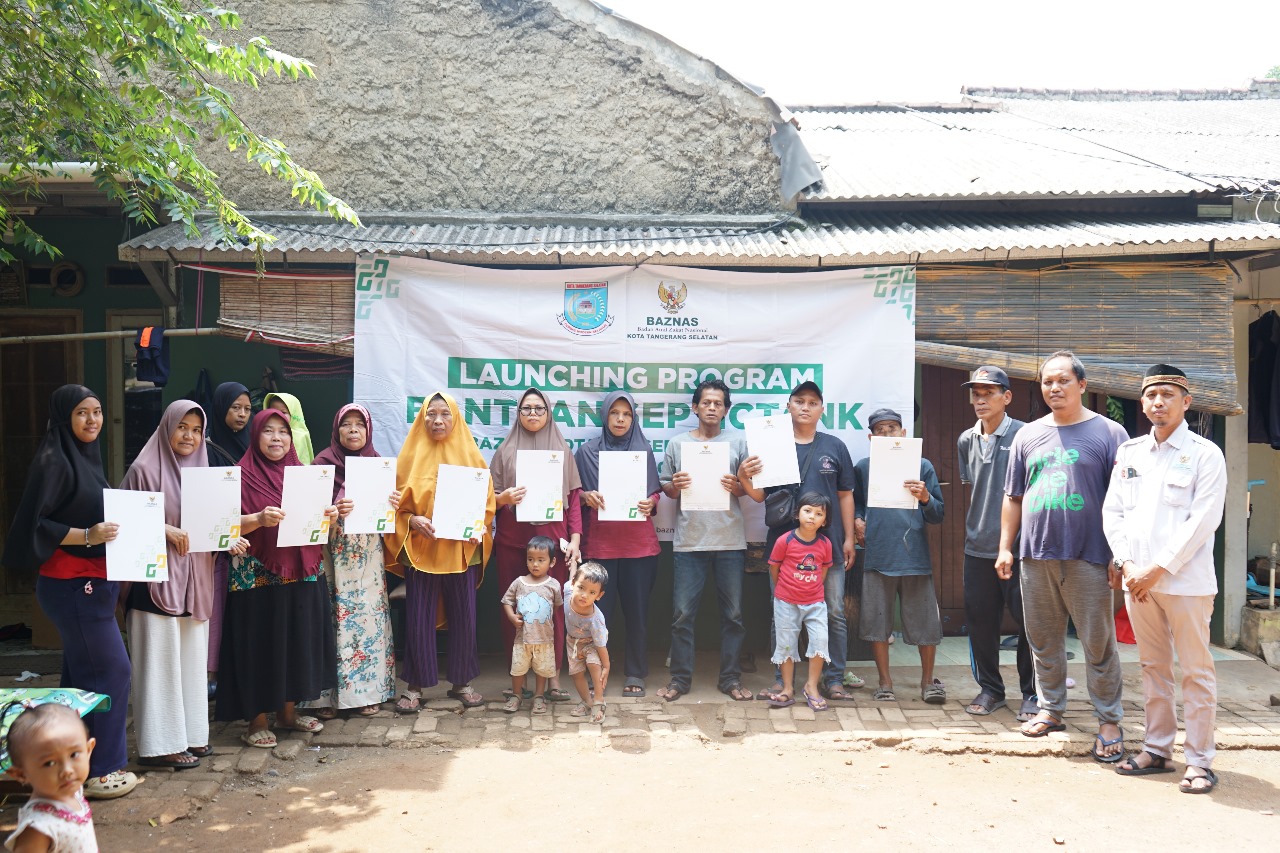 BAZNAS Tangsel Salurkan Bantuan Septic Tank kepada 10 Warga Kelurahan Kademangan, Tingkatkan Sanitasi di Tangerang Selatan